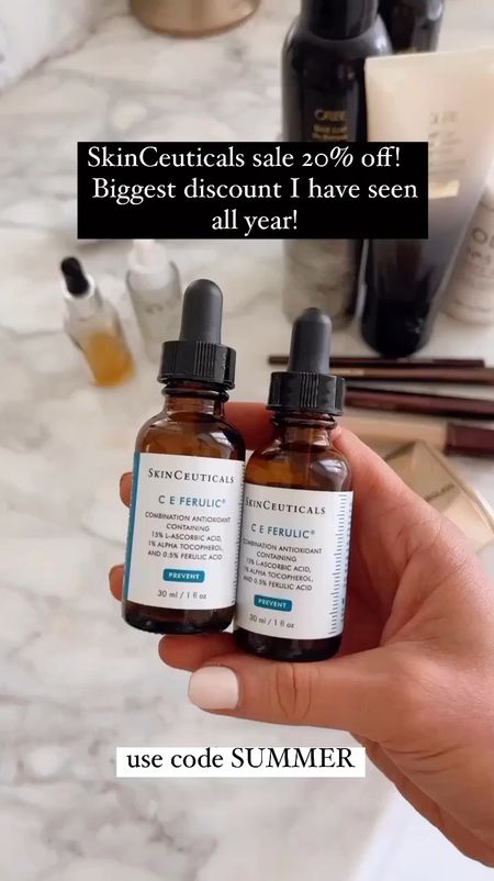 Up to 30% off Skinceuticals. Use code SUMMER for 15, 20 or 30% off 