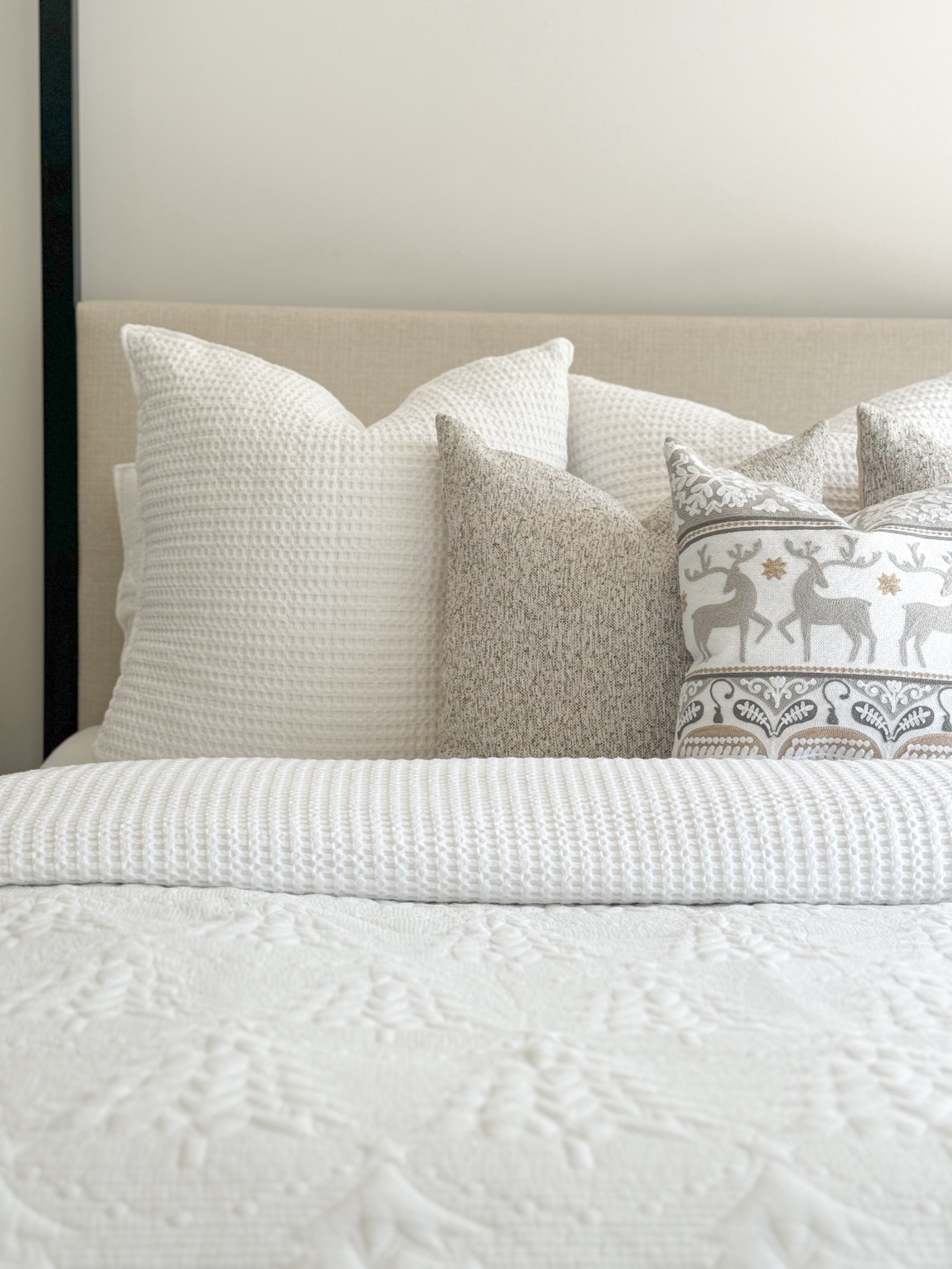 Embracing the magic of a white Christmas with my new @levtexhome bedding! The embroidered trees bring a cozy winter wonderland to my bedroom. And the waffle knit duvet is extra cozy. There’s nothing better than snuggling up in this festive warmth. 

Comment SHOP for links to this quilt and waffle knit duvet as well as some of my other favorites from Levtex Home.  I’ve also linked them in my LTK shop so you can shop directly from there. 

 #CozySeason #WinterVibes 
#levtexhome #levtexbedding
#masterbedroom #primarysuite #ownerssuite #modernfarmhouse #quilt #waffleduvet #christmasbedding #whitebedding

#LTKHome #LTKSeasonal #LTKHoliday