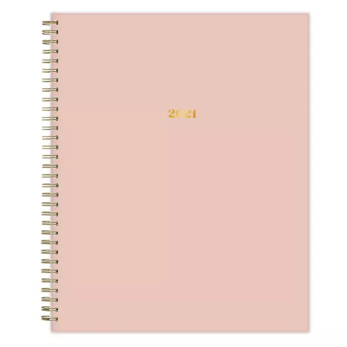 2021 The Everygirl Planner 8.5" x 11" Plastic Weekly/Monthly Wirebound Desert Rose - Blue Sky | Target
