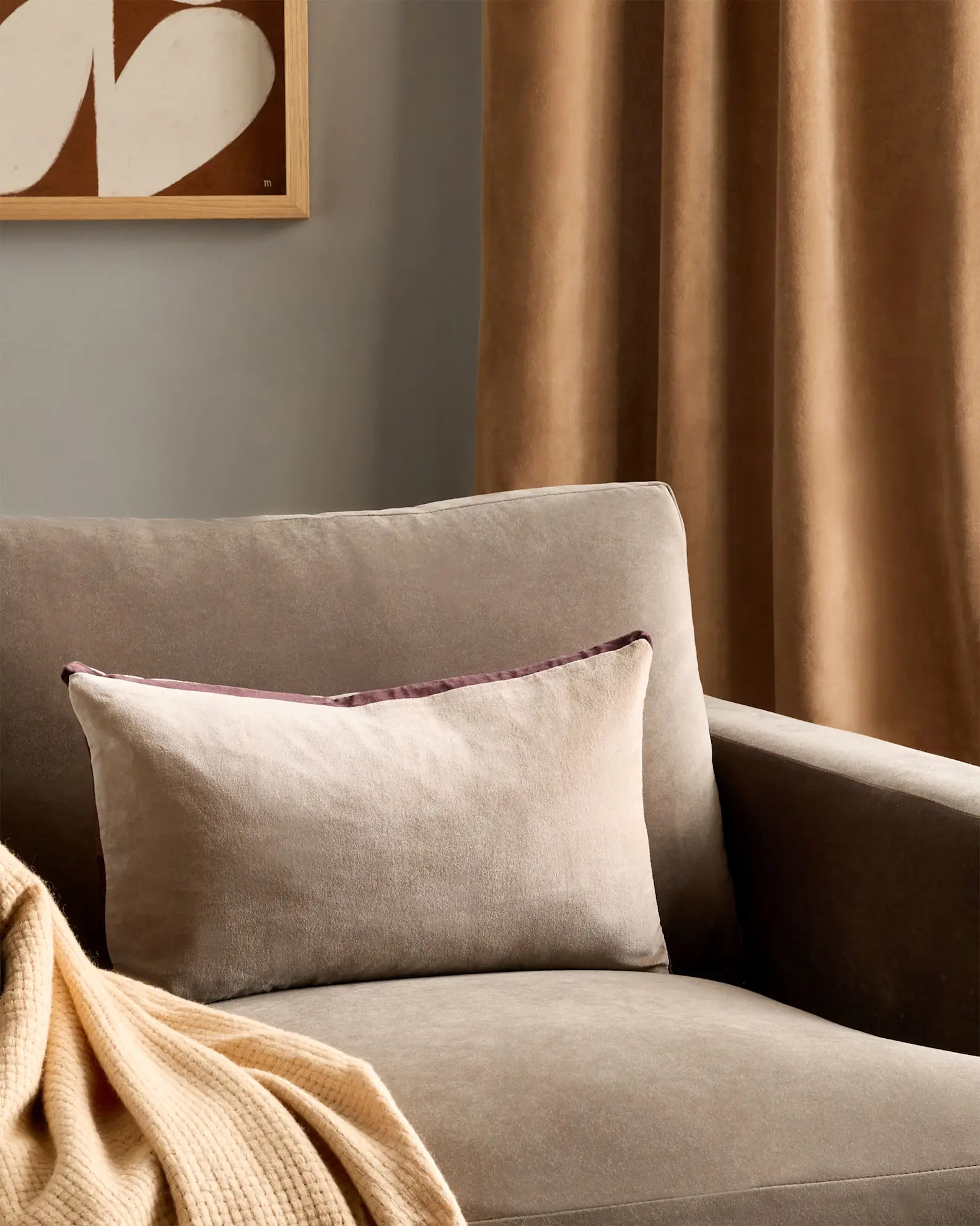 Contrast Velvet Edge Pillow Cover (Set of 2) | Quince