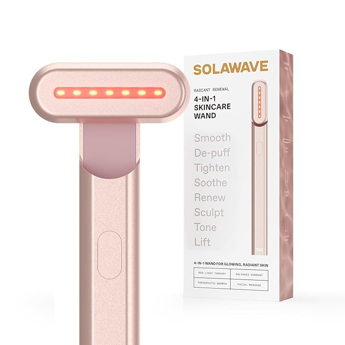 Solawave 4-in-1 Red Light Therapy Wand for Face & Neck | Beauty Device with Galvanic Current, Mas... | Amazon (US)