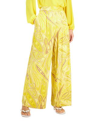 INC International Concepts Printed Wide-Leg Pants, Created for Macy's & Reviews - Pants & Capris ... | Macys (US)