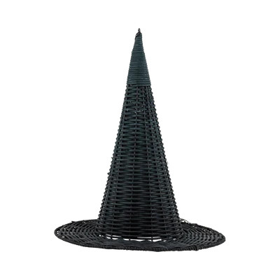 Natural Rattan Witch Hat - 18" | My Mind's Eye