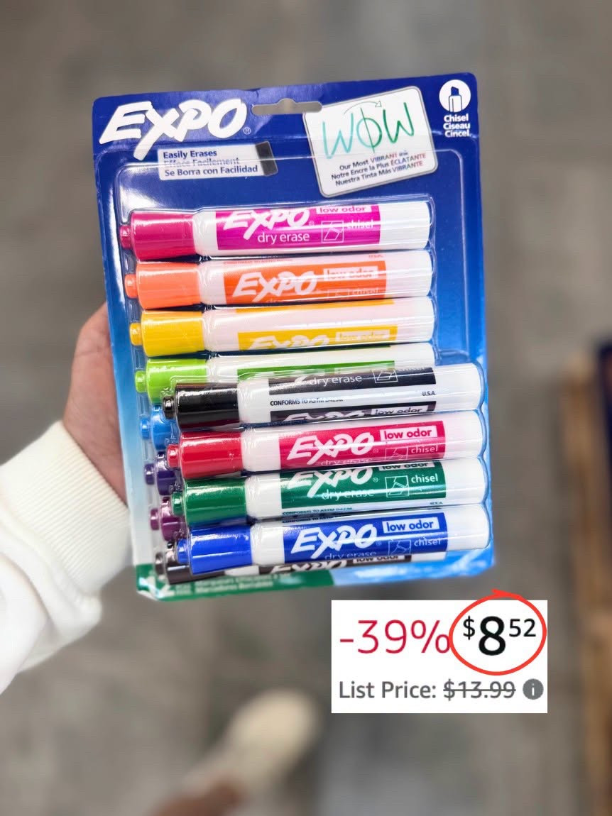 Expo markers on sale!

Teacher writing essentials Colorful classroom markers Fine tip pens for teachers Dry erase board supplies Colorful grading pens Classroom stationery must haves Washable markers for kids Teacher desk organization supplies Bullet tip highlighter sets Back to school writing supplies

#LTKSeasonal #LTKSaleAlert