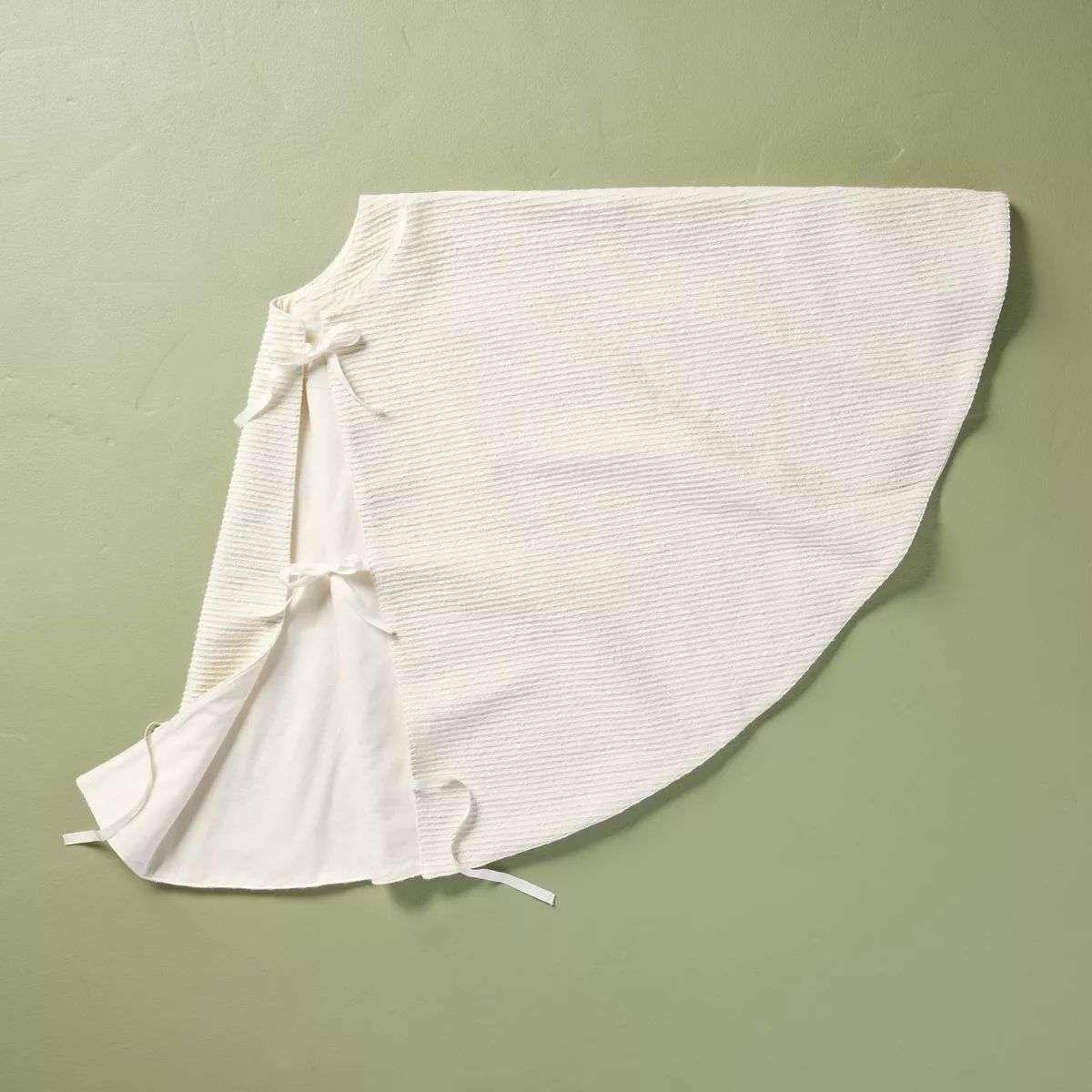 52" Textured Rib Woven Christmas Tree Skirt Cream - Hearth & Hand™ with Magnolia | Target