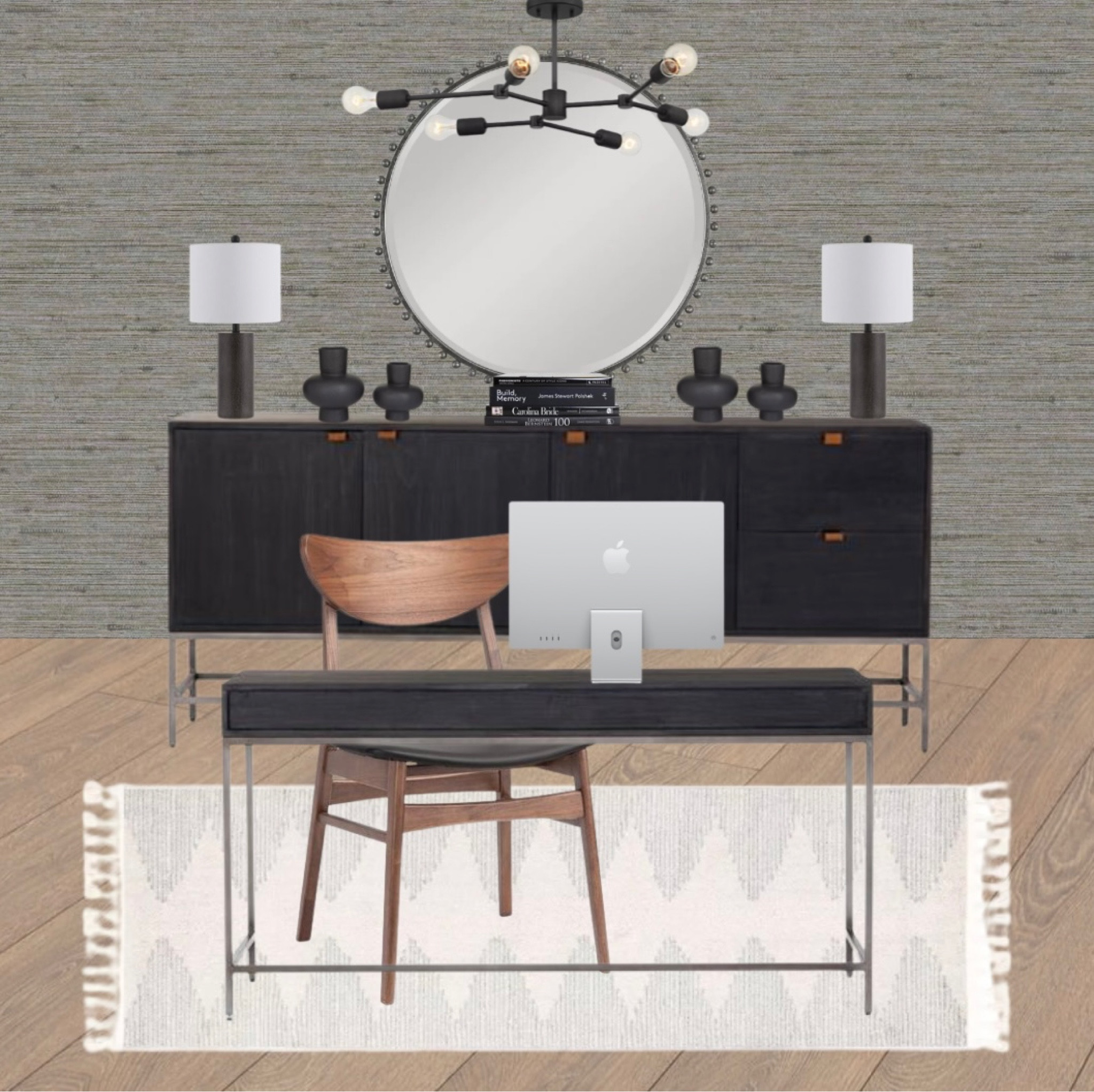 Industrial Home Office Design Moodboard. Industrial Decor Ideas. Home Office Decor. Office Inspo. 

#LTKU #LTKhome #LTKstyletip