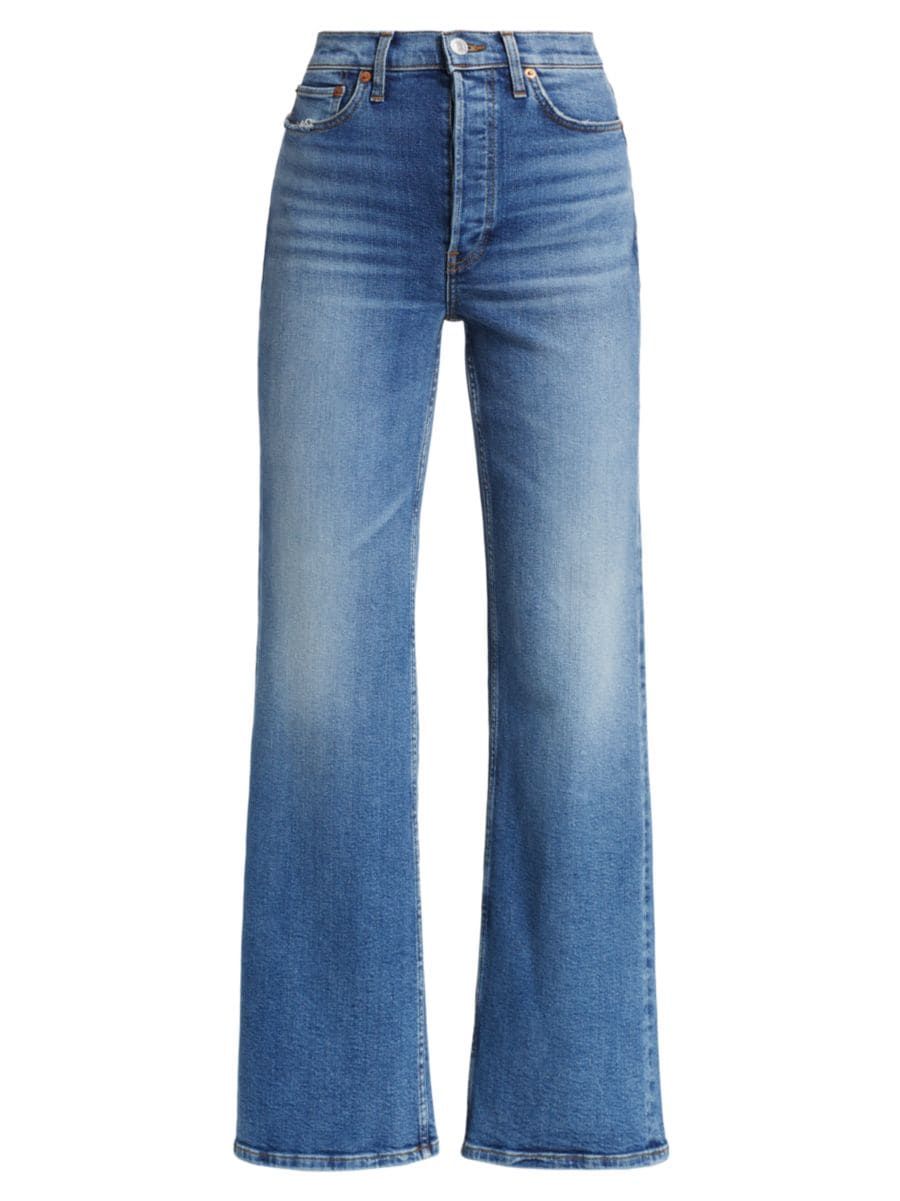 70s Ultra High-Rise Wide-Leg Jeans | Saks Fifth Avenue
