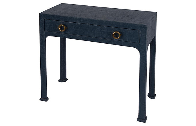 Click for more info about Kos Raffia Console, Navy