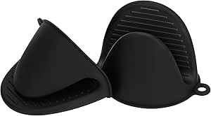 tifanso Silicone Oven Mitts Pot Holders Sets for Kitchen Heat Resistant Small Kitchen Mittens Rub... | Amazon (US)