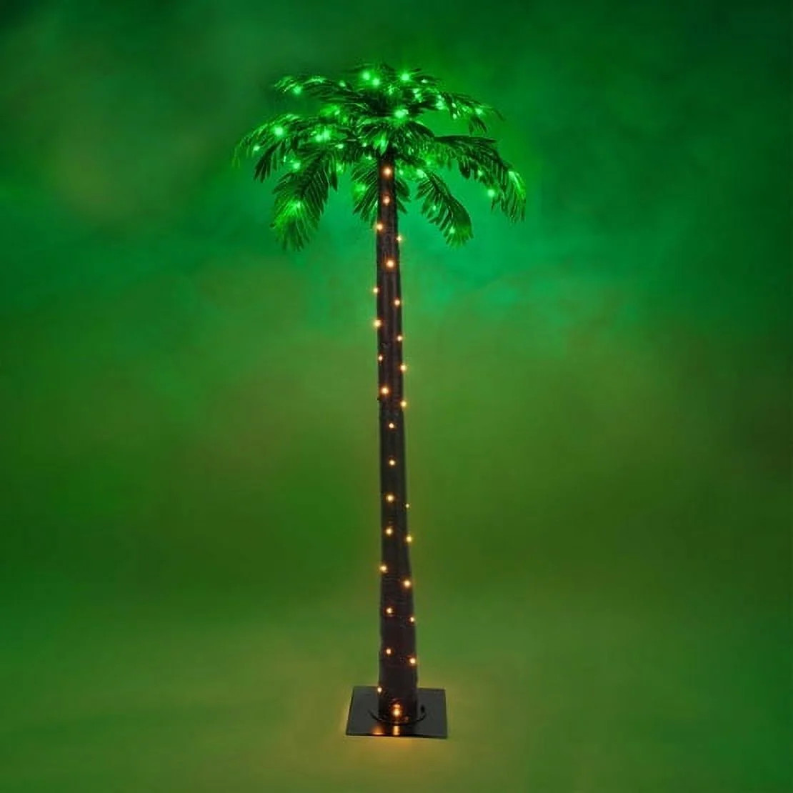 5 Ft LED Lighted Palm Tree Artificial Tree Outdoor Patio Palm Tree Decor, 104 LED Lights with Rem... | Walmart (US)