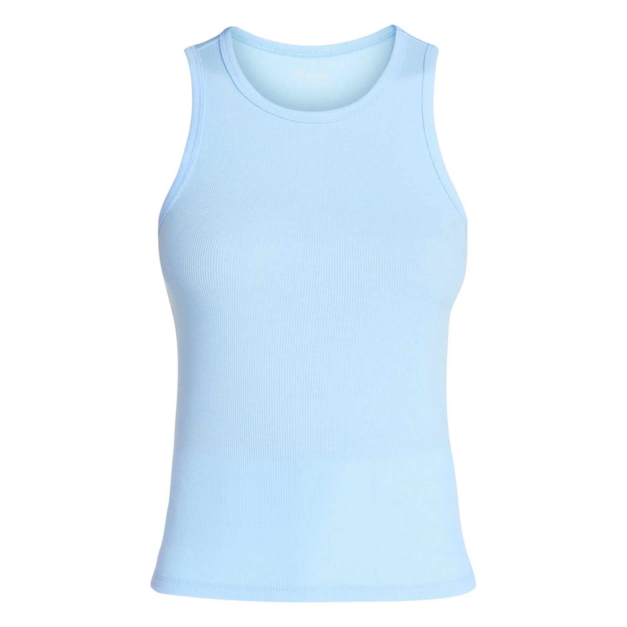 No Boundaries Ribbed High Neck Tank Top, Women's XXS-XXL | Walmart (US)