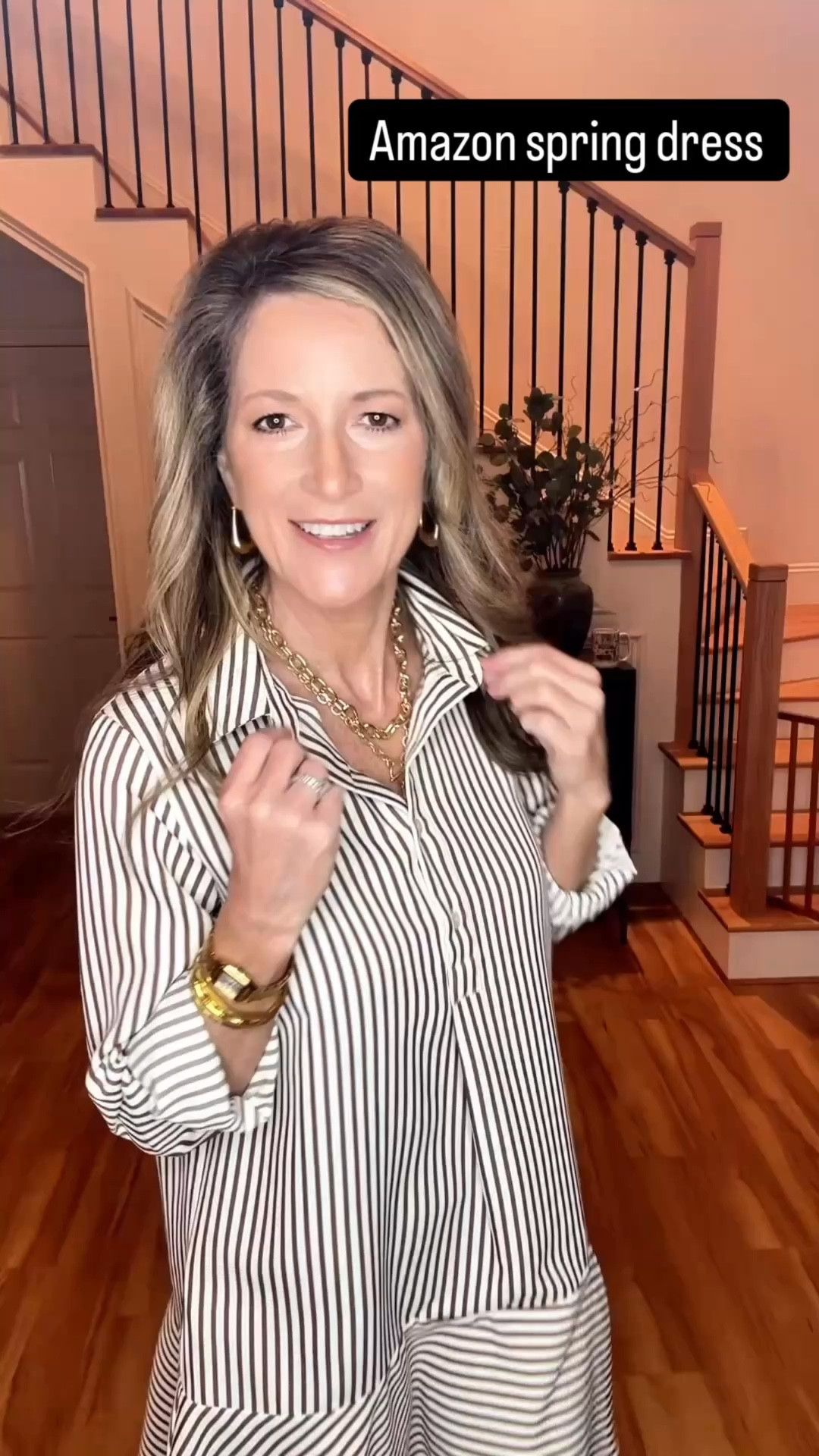 Amazon dress comes in a lot of different colors. So comfy, cute & perfect for spring  The clear sandal have also made a comeback for the season. They go with literally everything! Dress & shoes true to size. 

#LTKootd #LTKOver40 #LTKWorkwear