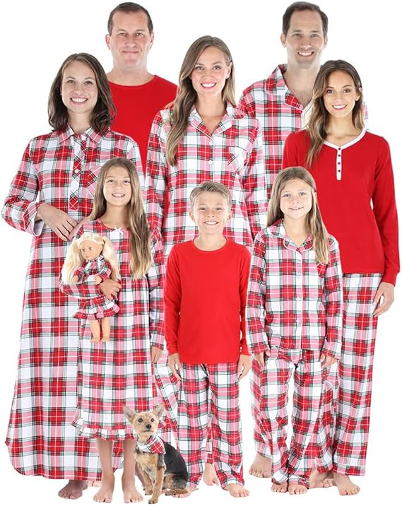 SleepytimePJs Matching Family Christmas Pajama Sets, Plaid | Amazon (US)