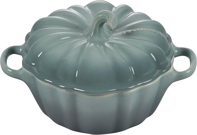 Le Creuset Stoneware Figural Pumpkin Petite Cocotte, 12 oz., Sea Salt | Amazon (US)