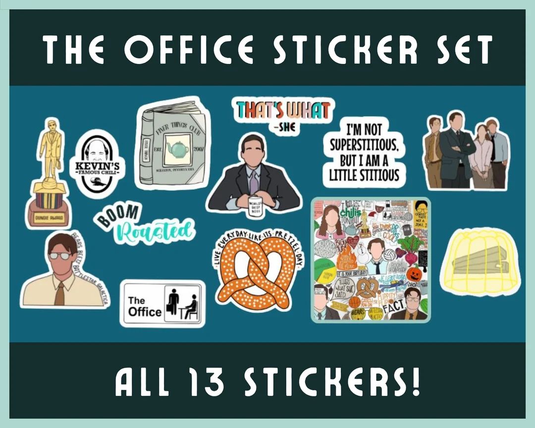 The Office Sticker Pack Television Humor Sticker Set - Etsy | Etsy (US)