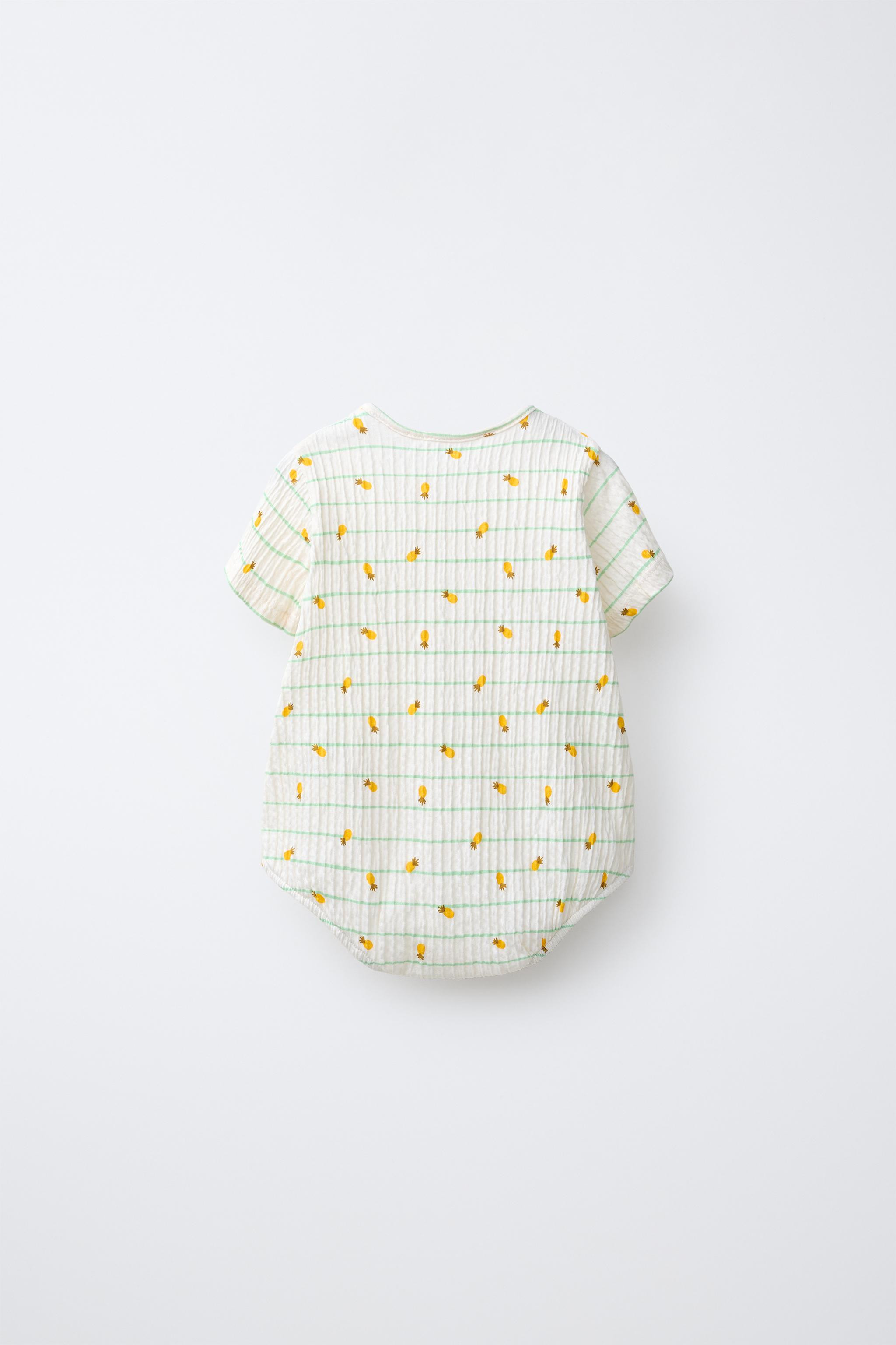 PINEAPPLE AND STRIPE PRINT ROMPER | Zara UK