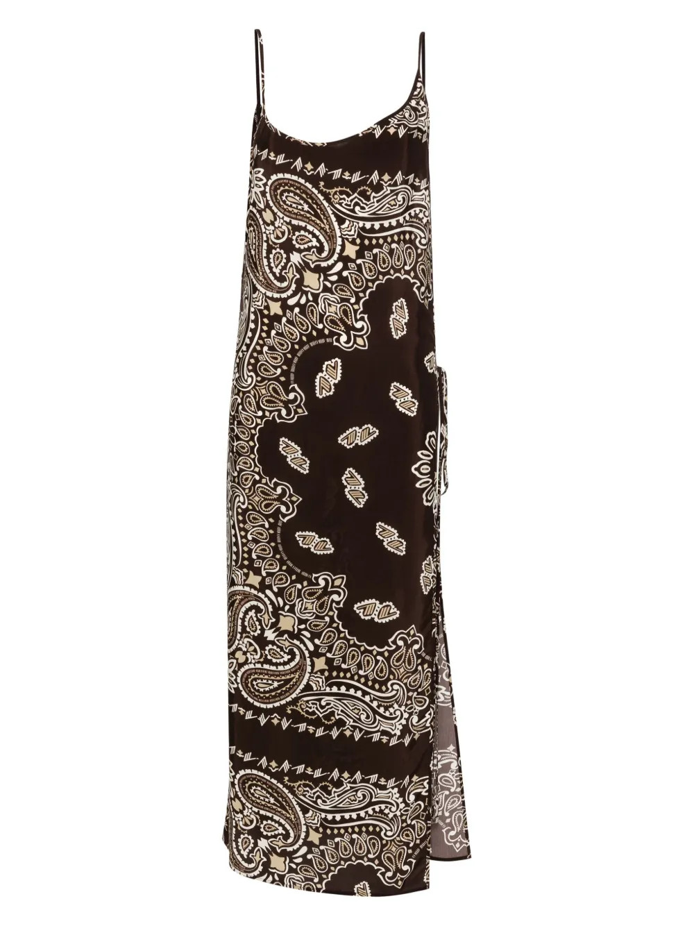The Attico bandana-print Midi Dress | Brown | FARFETCH | Farfetch Global
