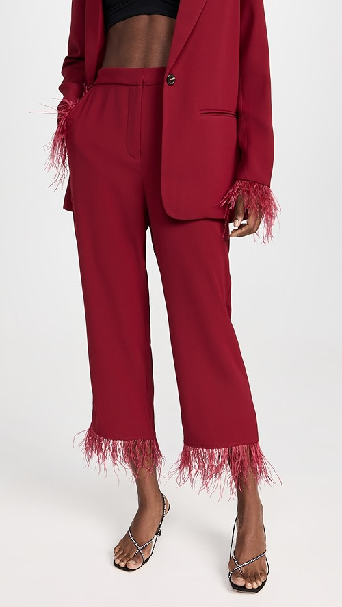 WAYF Feather Trim Pants | SHOPBOP | Shopbop