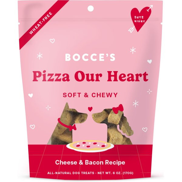 Bocce's Bakery Pizza Our Heart Limited Ingredient Soft & Chewy Dog Treats, 6-oz bag | Chewy.com