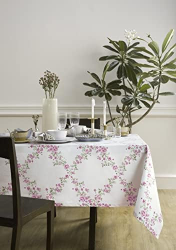 Solino Home Printed Cotton Tablecloth – 100% Cotton Tablecloth 60 x 120 Inch for Wedding, Anniversar | Amazon (US)