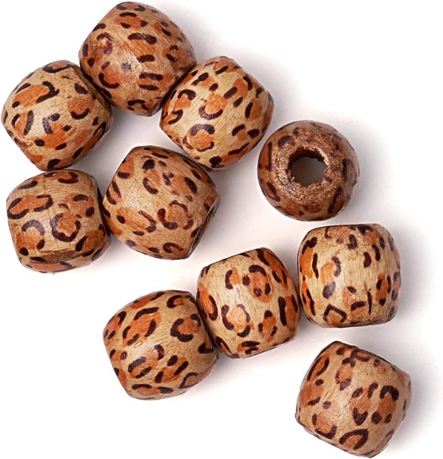 RED by Kiss 12 Pcs Hair Beads, Jumbo Wood Beads for Hair Braids, Big Bracelet Beads, Beads for Cr... | Amazon (US)