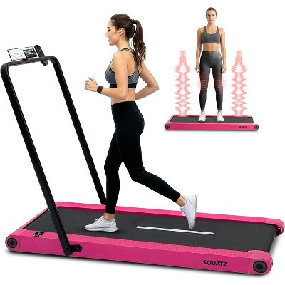 Squatz 2-in-1 Walking Pad with Vibration Plates and Handlebar – Pink | Target