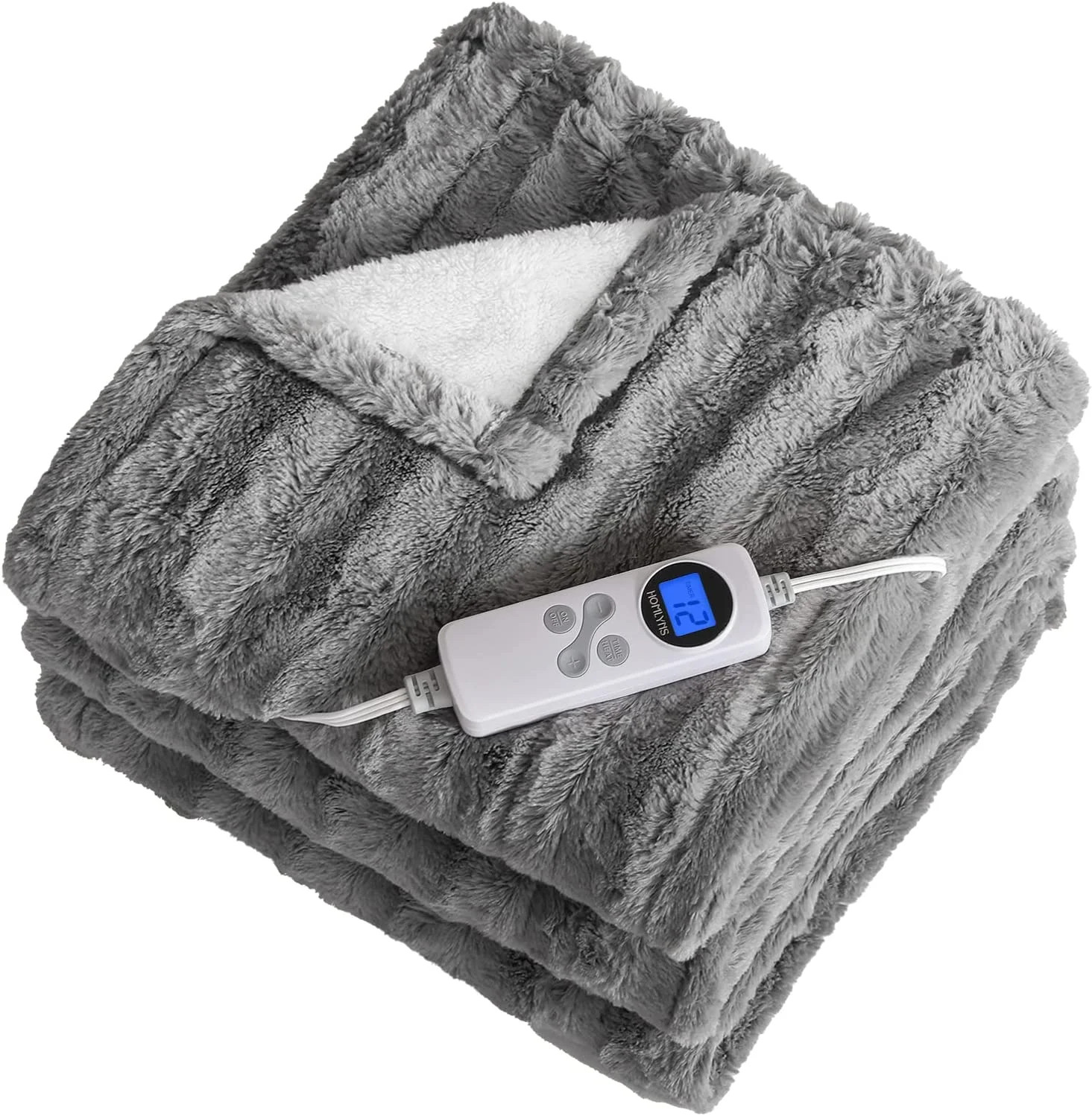 Electric Heated Blanket Twin Size 62'' x84'' with 1-12hrs Timer Off &10 Heating Levels,Faux Fur &... | Walmart (US)