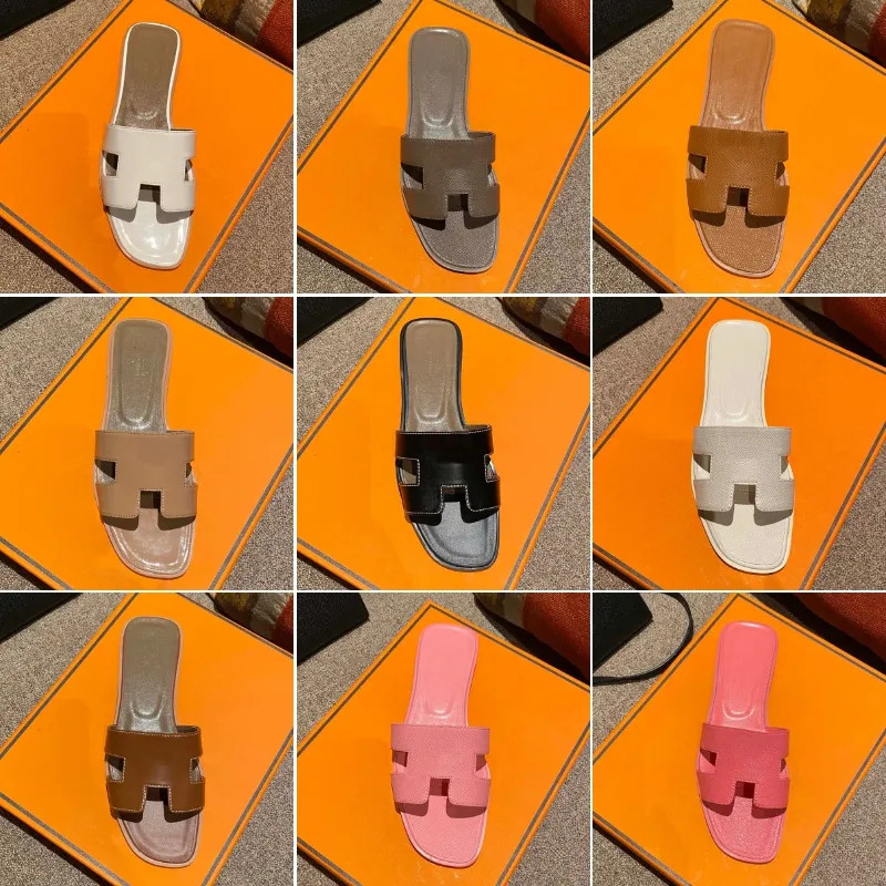 Designer Orange Slippers Luxury Sandal Women Slides Flat Flip Flops Crocodile Skin Slide Ladies B... | DHGate