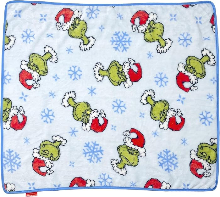 Infantino Soft Blanket The Grinch, Ultra-Soft Plush Fleece Baby Blanket, 28 Inch x 33 Inch, Light... | Amazon (US)