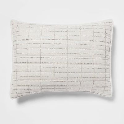 Flannel Windowpane Quilt Sham - Threshold™ | Target