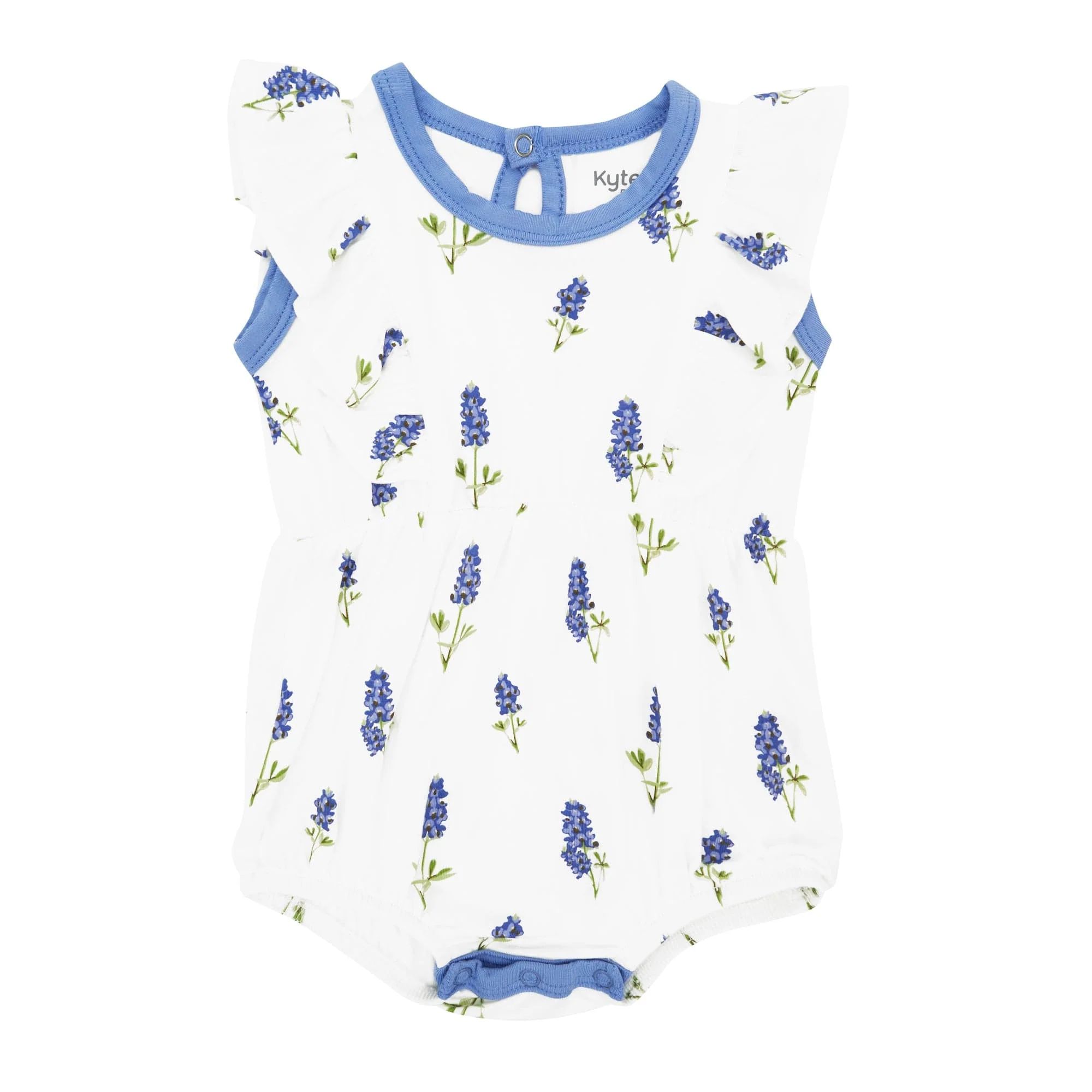 Bubble Romper in Periwinkle Bluebonnet | Kyte BABY