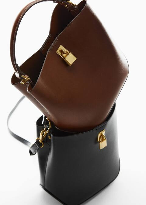 Padlock mini shopper back -  Women | Mango USA | MANGO (US)