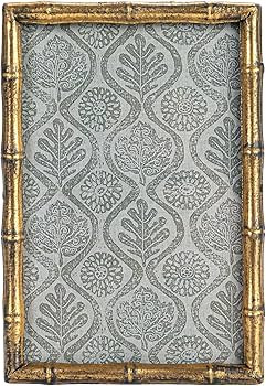 Creative Co-Op Metal and Reclaimed Wood Photo Frame, Gold | Amazon (US)