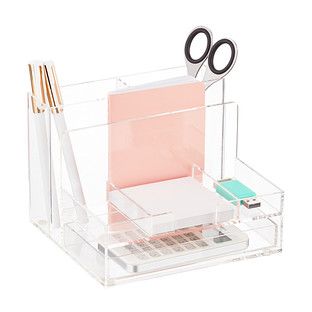 Small Acrylic Desktop Organizer | The Container Store