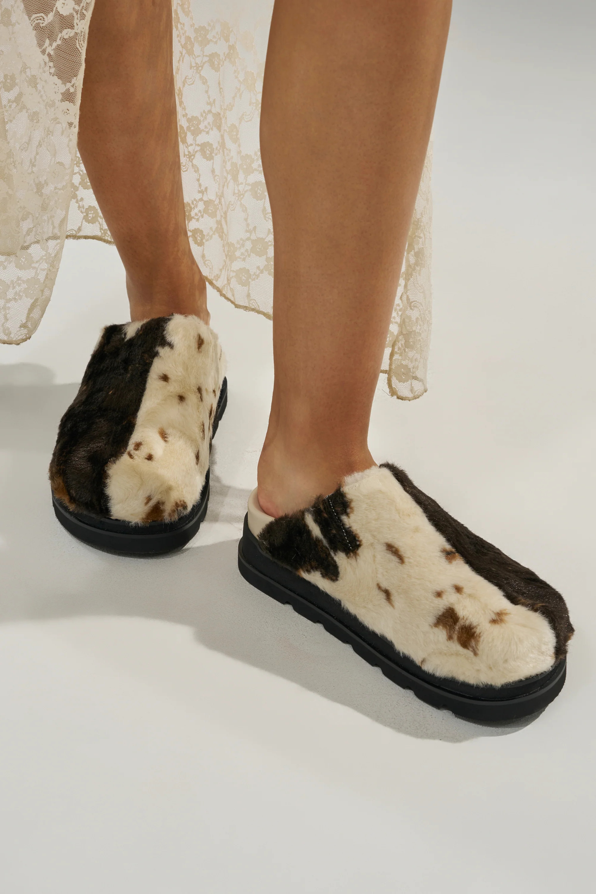 AZALEA WANG GOVINDA MULTI SLIP ON COW PRINT CLOG | AKIRA