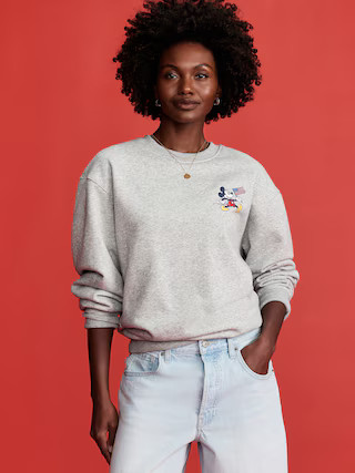 Old Navy x Disney© Mickey Mouse Oversized Flag Graphic Sweatshirt | Old Navy | Old Navy (US)