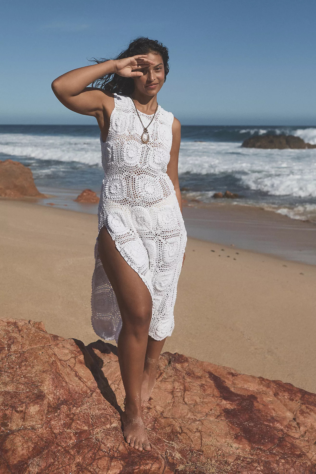 Mahila Sleeveless Crochet Maxi Dress | Anthropologie (US)