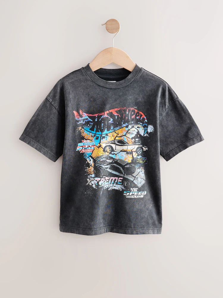Buy Charcoal Grey Hot Wheels Short Sleeve 100% Cotton T-Shirt (3-16yrs) from Next Australia | Next AU