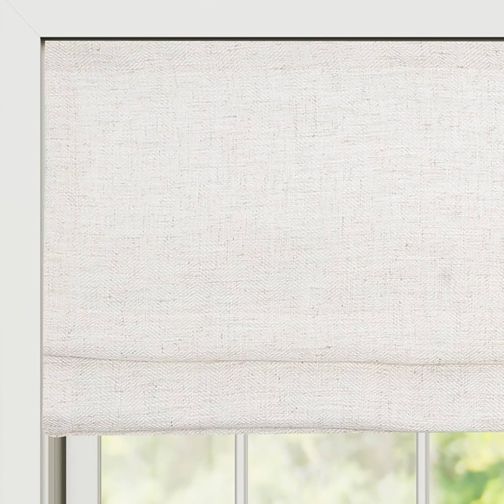 Amazon.com: Cordless Linen Roman Shades, Premium Blackout Roman Window Shades, Custom Washable Fa... | Amazon (US)