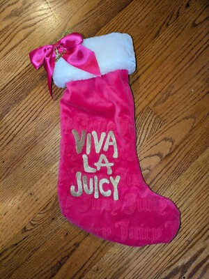 Rare - Viva la Juicy - Juicy Couture Pink Christmas Holiday Stocking | eBay | eBay US