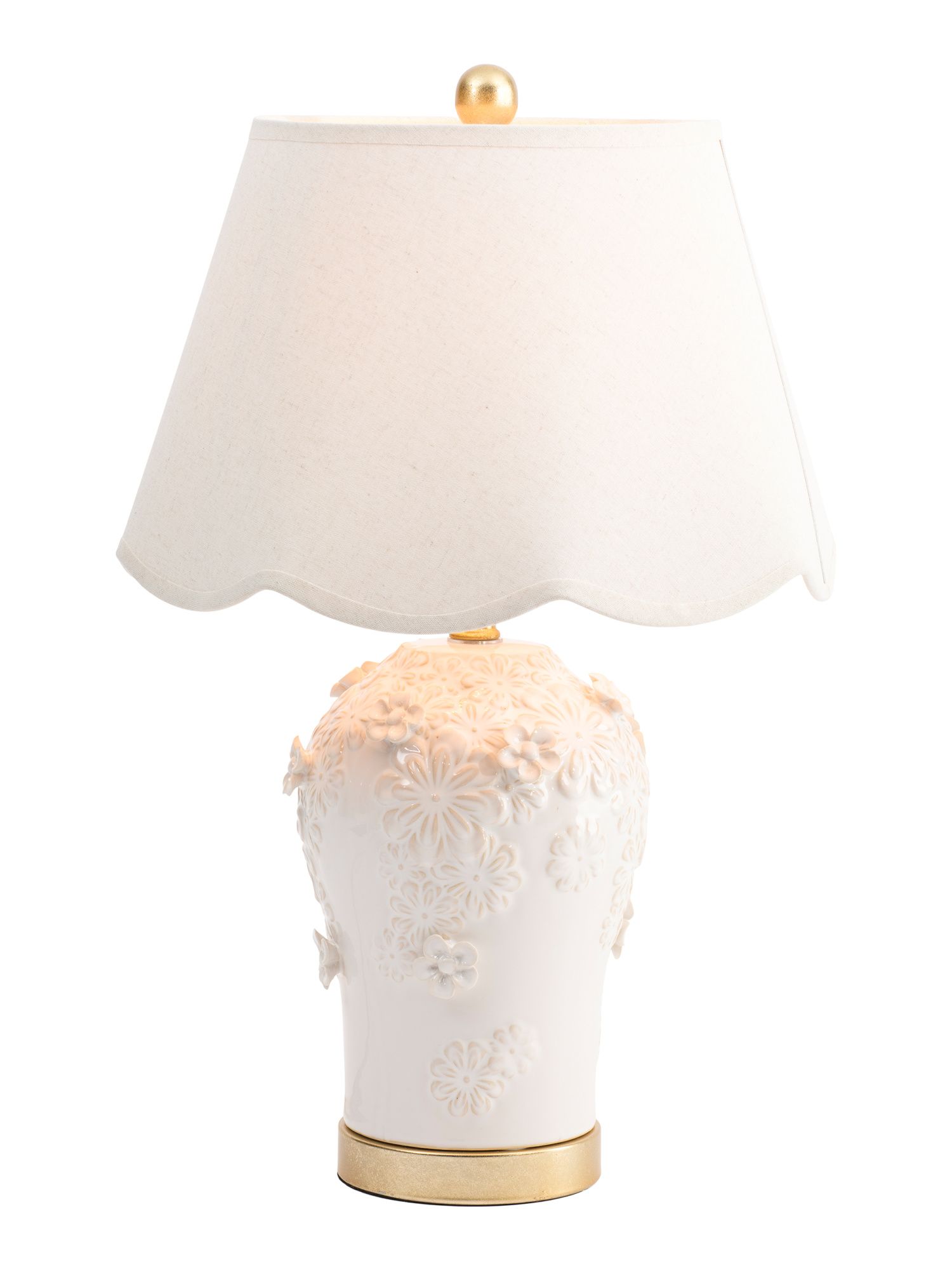 23in 3d Floral Ceramic Table Lamp | TJ Maxx