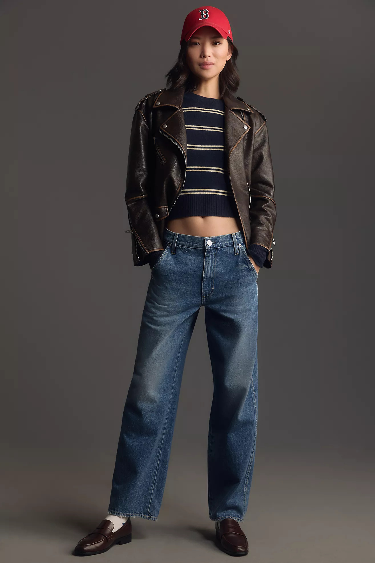 AMO Jocelyn Shaped Trouser Mid-Rise Jeans | Anthropologie (US)