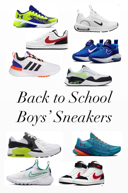 Grade school sneakers. Nike. Adidas. Under Armor. Boys sneakers  

#LTKsalealert #LTKBacktoSchool #LTKshoecrush
