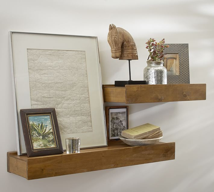 Rustic Wood Floating Shelves | Pottery Barn (US)