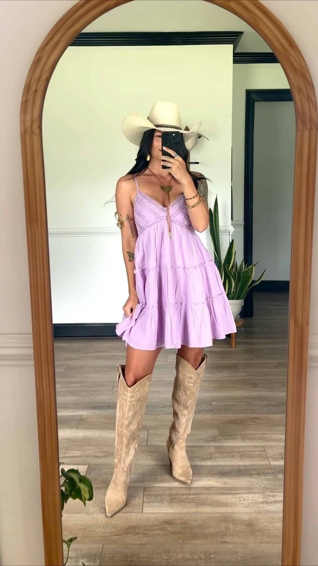 Gorgeous purple mini sundress! Paired with over the knee boots! Wearing xs dress. Code LORILYNN35 or LORIG30 to save on boots 

#LTKFestival #LTKootd #LTKgrwm