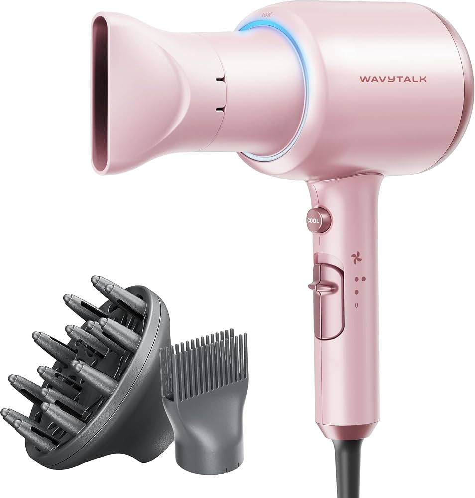 Wavytalk Hair Dryer with Diffuser, Blown Away Ionic Blow Dryer for Curly Hair with Comb, 1875W Fa... | Amazon (US)