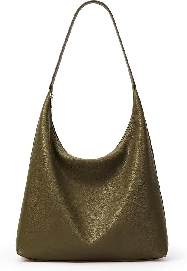 KALIDI Casual Tote Bag Vegan Leather Hobo Zipper Work Bag Weekender Shoulder for Women Shoulder T... | Amazon (US)