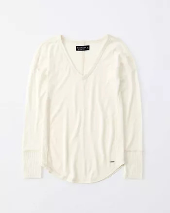 V-neck Cozy Legging Tee | Abercrombie & Fitch US & UK