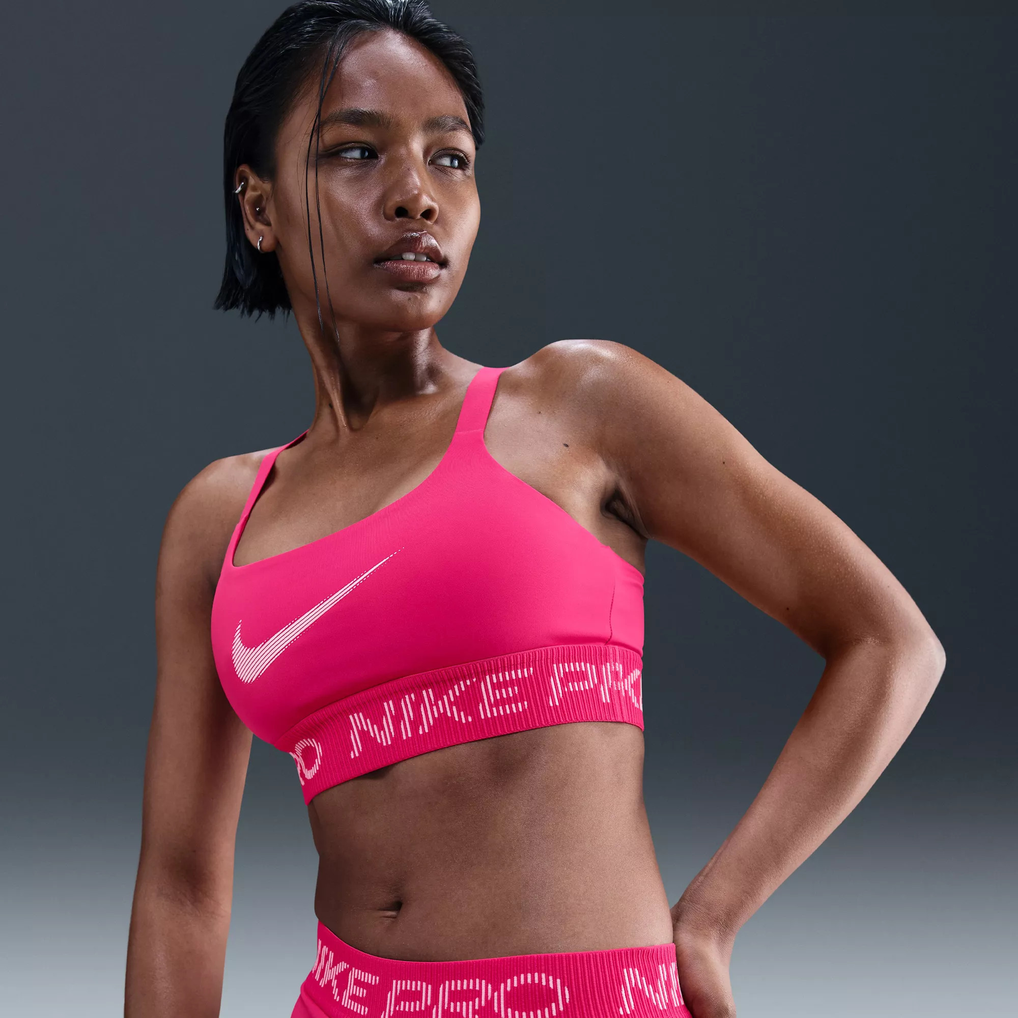 Nike Women's Pro Light-Support Non-Padded Sports Bra, Rush Pink/Pink Foam | DICK'S Sporting Goods