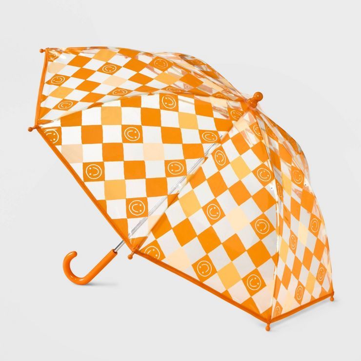 Kids' Printed Clear Stick Umbrella - Cat & Jack™ Orange | Target